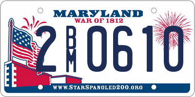 MD license plate 2BM0610