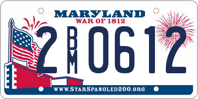 MD license plate 2BM0612