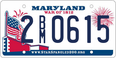 MD license plate 2BM0615