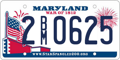 MD license plate 2BM0625