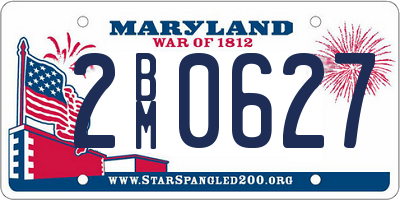 MD license plate 2BM0627