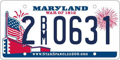 MD license plate 2BM0631