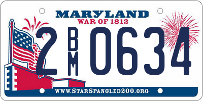 MD license plate 2BM0634