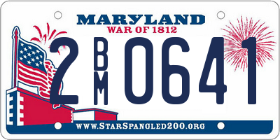 MD license plate 2BM0641