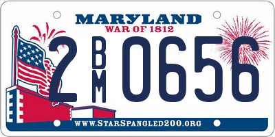 MD license plate 2BM0656