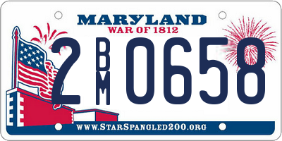 MD license plate 2BM0658