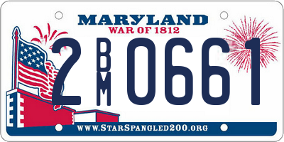 MD license plate 2BM0661