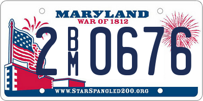 MD license plate 2BM0676