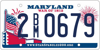 MD license plate 2BM0679