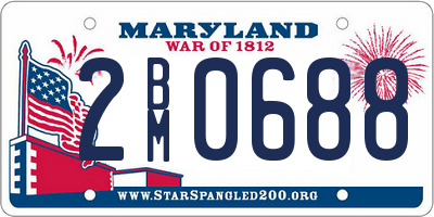 MD license plate 2BM0688