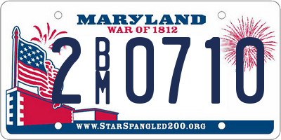MD license plate 2BM0710
