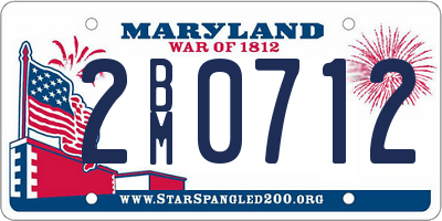 MD license plate 2BM0712
