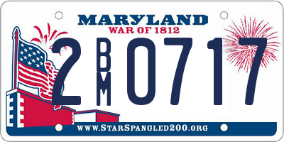 MD license plate 2BM0717