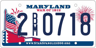 MD license plate 2BM0718