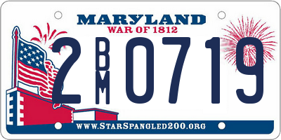 MD license plate 2BM0719