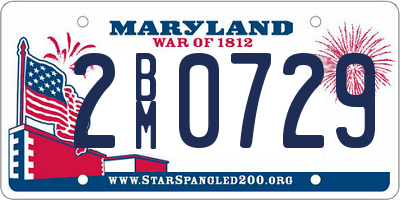 MD license plate 2BM0729