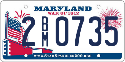 MD license plate 2BM0735