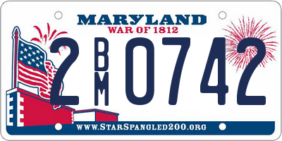 MD license plate 2BM0742