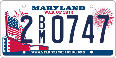 MD license plate 2BM0747