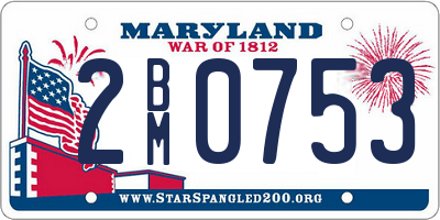 MD license plate 2BM0753