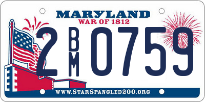 MD license plate 2BM0759
