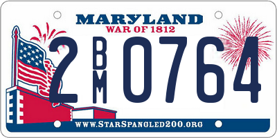 MD license plate 2BM0764