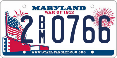 MD license plate 2BM0766