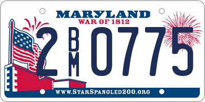 MD license plate 2BM0775