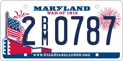 MD license plate 2BM0787
