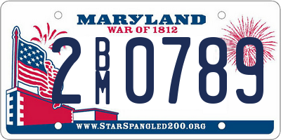 MD license plate 2BM0789