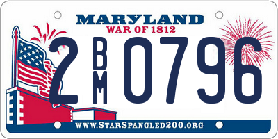 MD license plate 2BM0796
