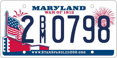 MD license plate 2BM0798