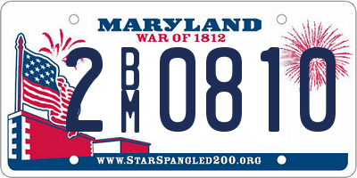 MD license plate 2BM0810
