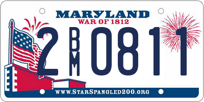 MD license plate 2BM0811