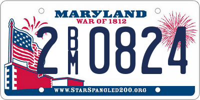 MD license plate 2BM0824