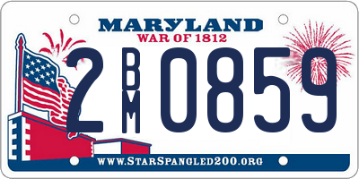 MD license plate 2BM0859