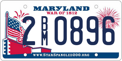 MD license plate 2BM0896