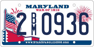 MD license plate 2BM0936
