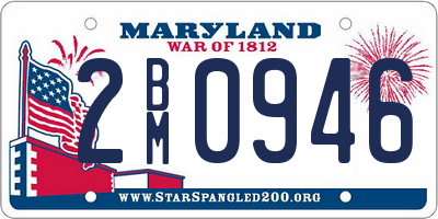MD license plate 2BM0946