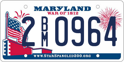 MD license plate 2BM0964