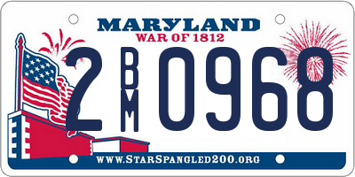 MD license plate 2BM0968