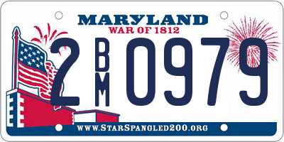 MD license plate 2BM0979