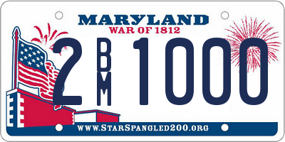 MD license plate 2BM1000