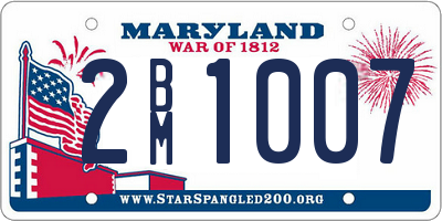 MD license plate 2BM1007