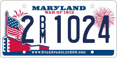 MD license plate 2BM1024