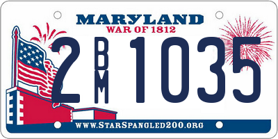MD license plate 2BM1035