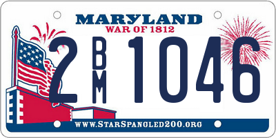 MD license plate 2BM1046