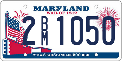 MD license plate 2BM1050
