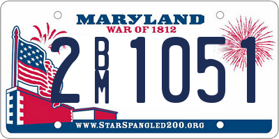MD license plate 2BM1051
