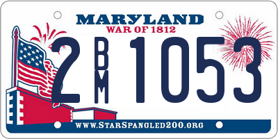 MD license plate 2BM1053